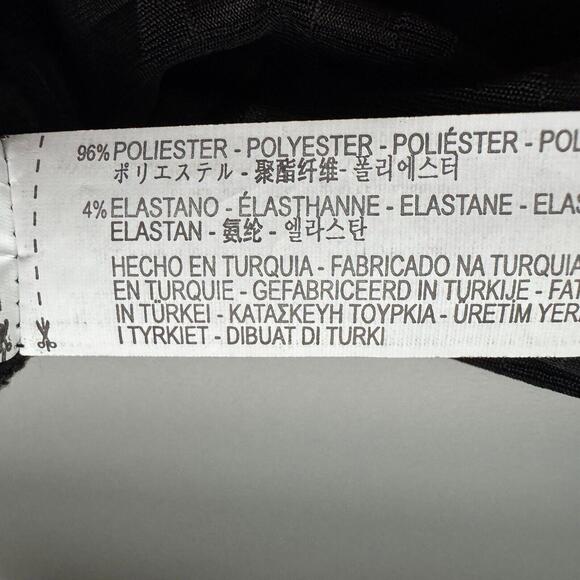 Zara W&B Women’s Size Small Black Square Textured 3/4 Sleeve High Low Tunic Top - Picture 6 of 8